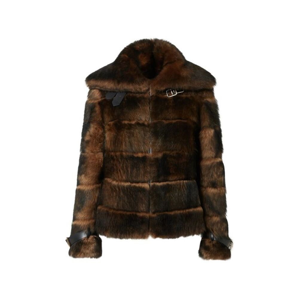 Fendi Brown Jackets - Faux Fur & Shearling Jackets Women
